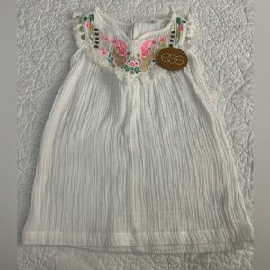 NWT Egg New York Girls Danielle White Embroidered Dress 3T